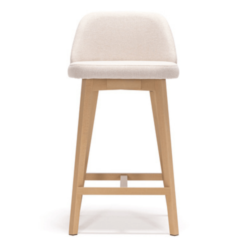 Hoker KOMM Barstools - Sand Beige and Beech Wood