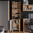 Narrow Bookcase Oak & Sand Beige - Muve Young VOX