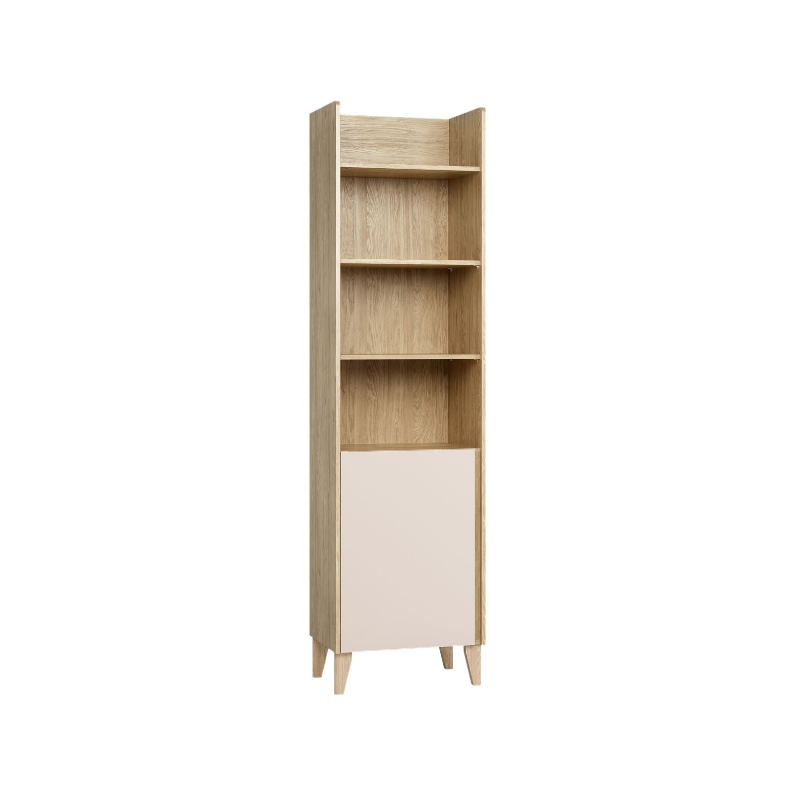 Narrow Bookcase Oak & Sand Beige - Muve Young VOX