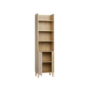 Narrow Bookcase Oak & Sand Beige - Muve Young VOX