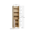 Narrow Bookcase Oak & Sand Beige - Muve Young VOX