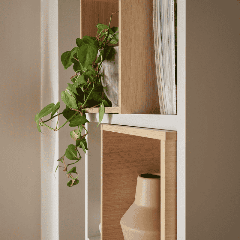 Narrow Bookcase - Sand Beige Color