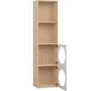 Narrow shelving unit with front door arrangement 6