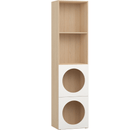 Narrow shelving unit with front door arrangement 6