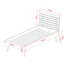 Single bed 90x200 oak color