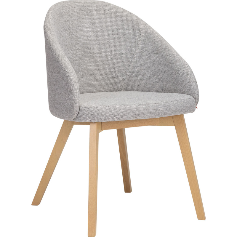 Onest Upholstered Dining Chair - Grey & Light Colored Wood