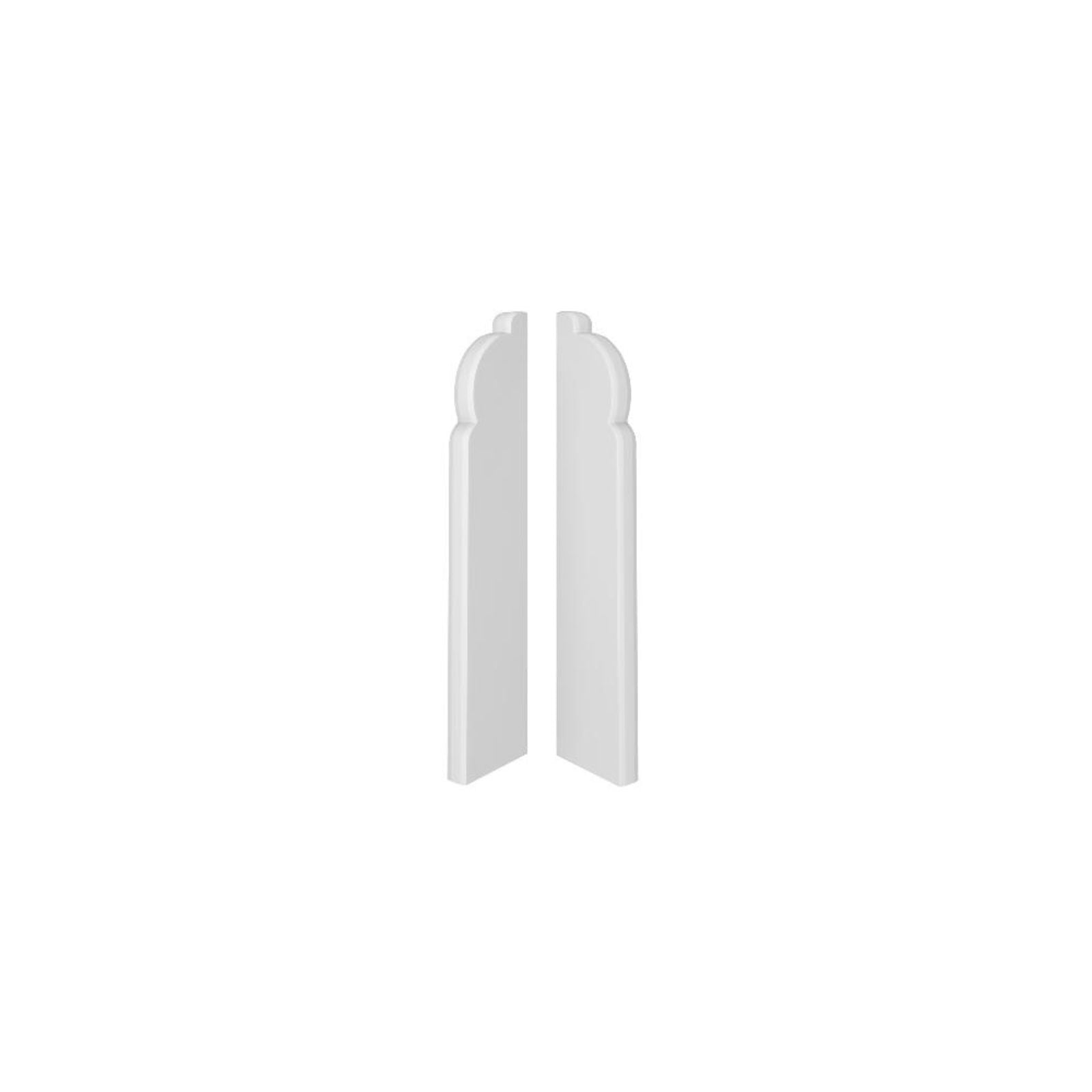 Pack Of End Caps For ESPUMO Skirting Board 301 White - Height 8cm