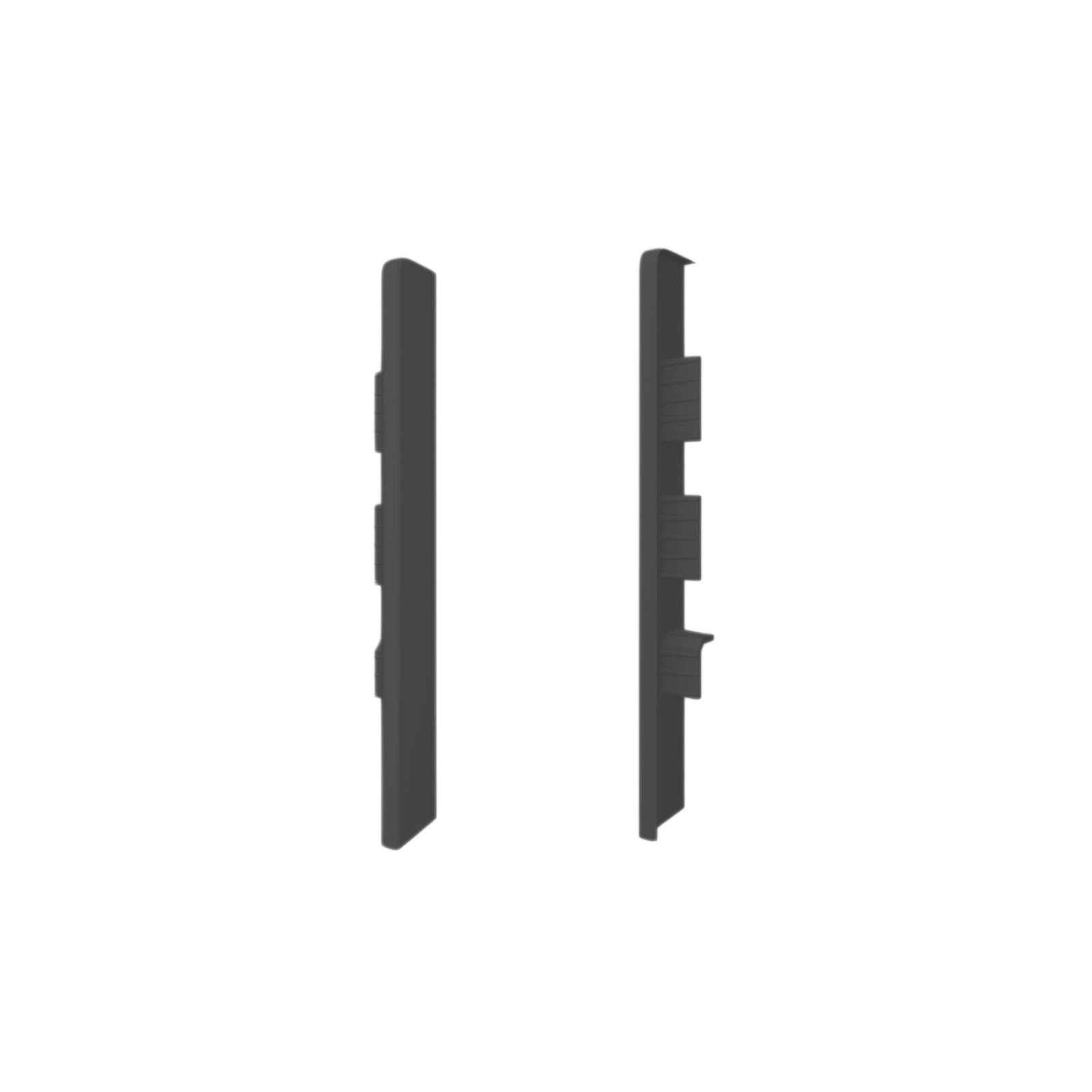 Pack Of End Caps For ESPUMO Skirting Board 406 Black - Height 10cm