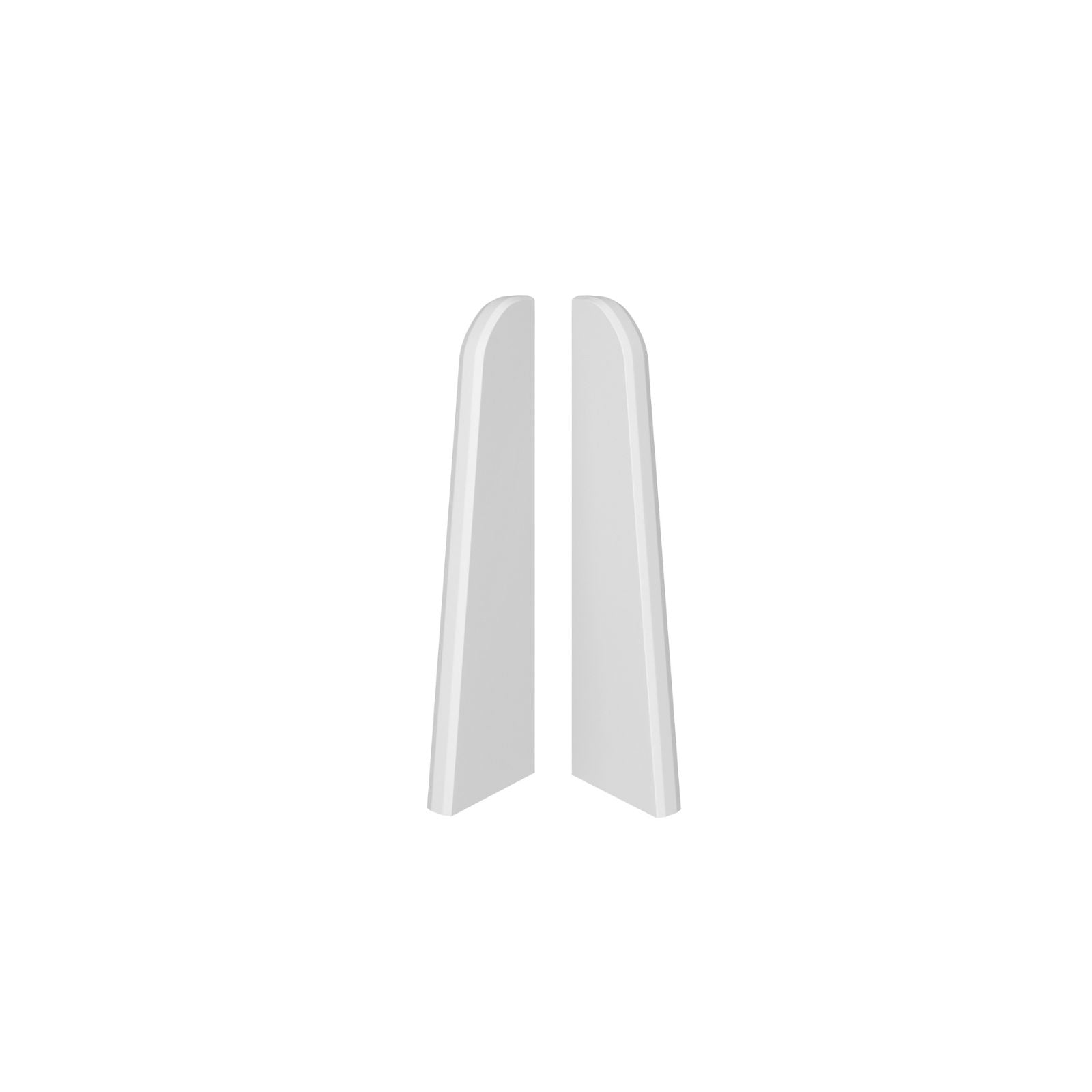 Pack Of End Caps For ESPUMO Skirting Board 101 White - Height 6.5cm