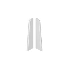 Pack Of End Caps For ESPUMO Skirting Board 101 White - Height 6.5cm
