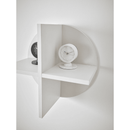 Round wall shelf white color