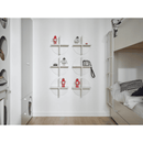 Round wall shelf white color