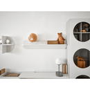 Round wall shelf white color
