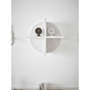 Round wall shelf white color