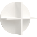 Round wall shelf white color