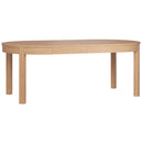Foldable round dining table 4 to 8 seater - oak color
