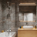 VOX Marble Skin SPC Wall Panel 120x60cm in Matt finish, installed in a modern UAE villa bathroom.