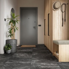 SPC Flooring Tile 60x60cm - Dark Stone Look