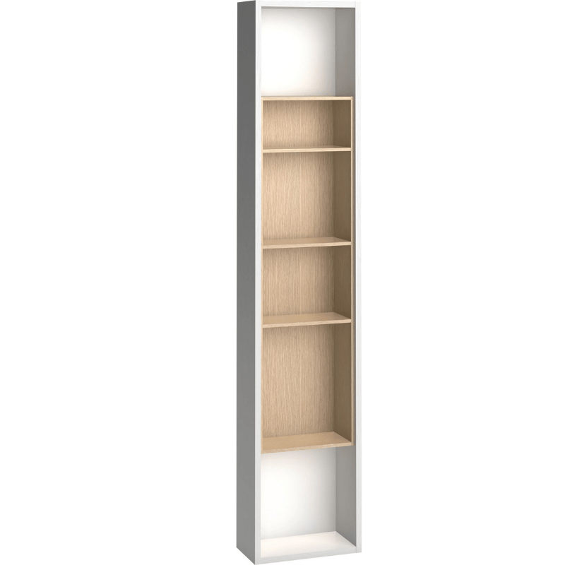Side bookcase for 4-door wardrobe 4 you white/oak