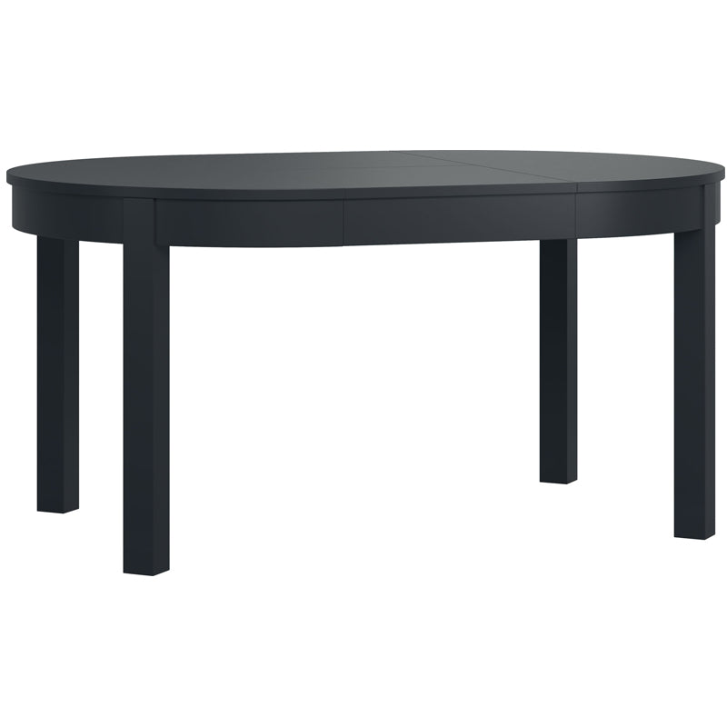 Foldable round dining table 4 to 8 seater - black color