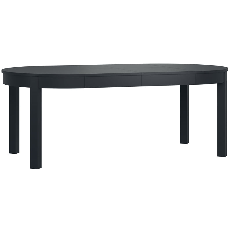 Foldable round dining table 4 to 8 seater - black color