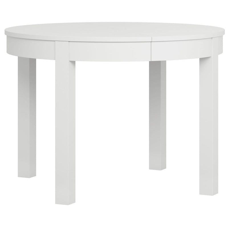 Foldable round dining table 4 to 8 seater - white color