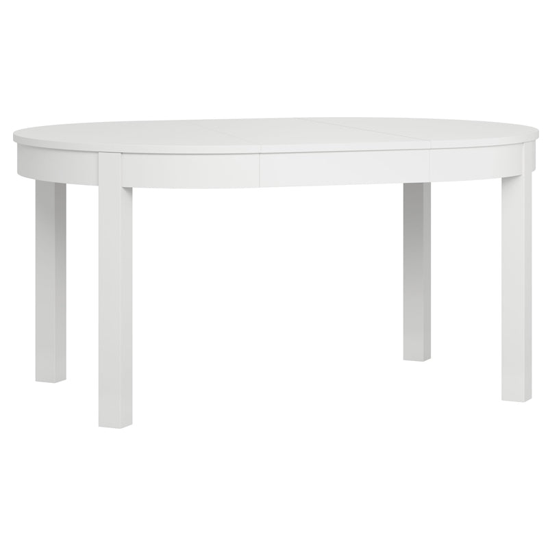 Foldable round dining table 4 to 8 seater - white color