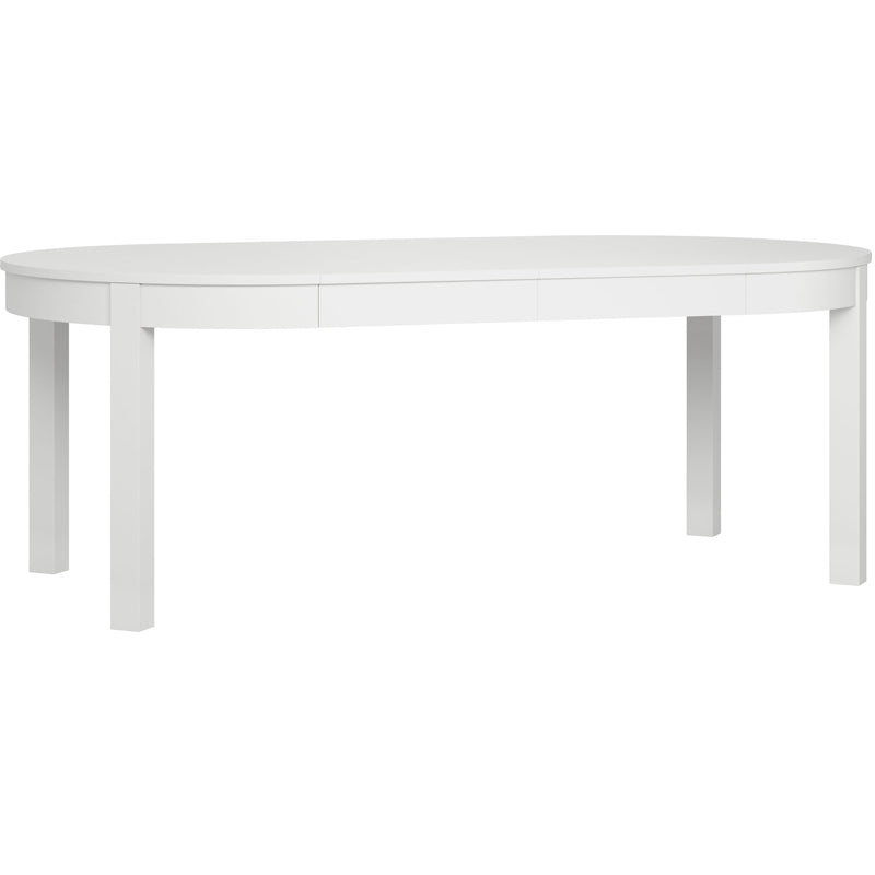 Foldable round dining table 4 to 8 seater - white color