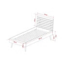 Single Bed 90x200 Oak Color