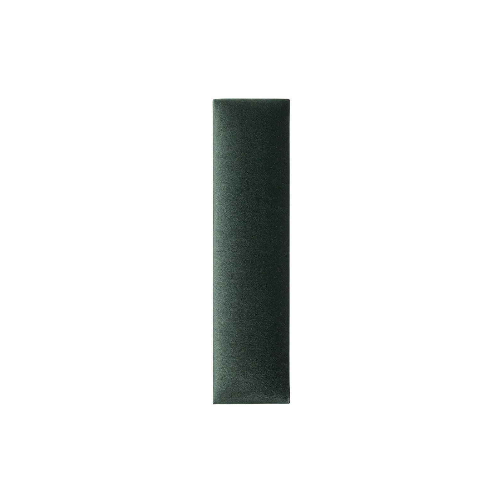 Tall Rectangular Upholstered Panel 15x60 - Bottle Green Velvet Shiny Soform Wall Panels