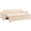Nilla 3 seater sofa cum bed- beige color