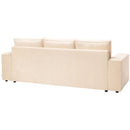 Nilla 3 seater sofa cum bed- beige color