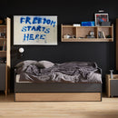 Wall Bookshelf Oak Color- Muve Young VOX