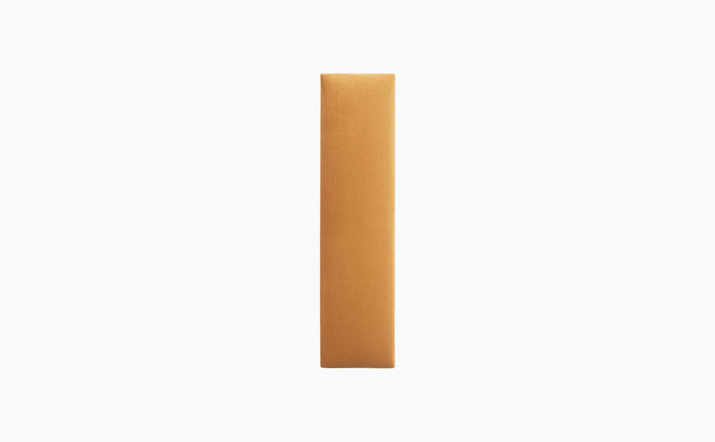 Tall Rectangular Upholstered Panel 15x60 - Mustard Velvet Shiny Soform Wall Panels