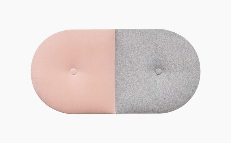 Ready Set of Upholstered Panels 60x30 - Mini Grey Pink Soform Wall Panels