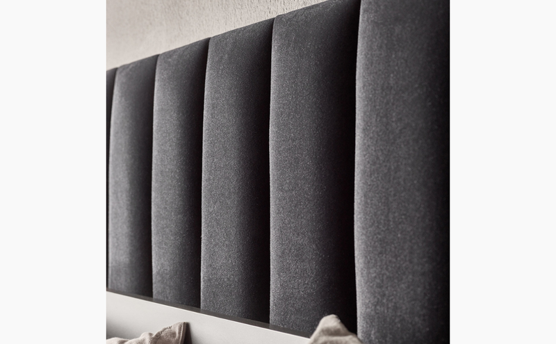 Tall Rectangular Upholstered Panel 15x60 - Grey Melange Soform Wall Panels