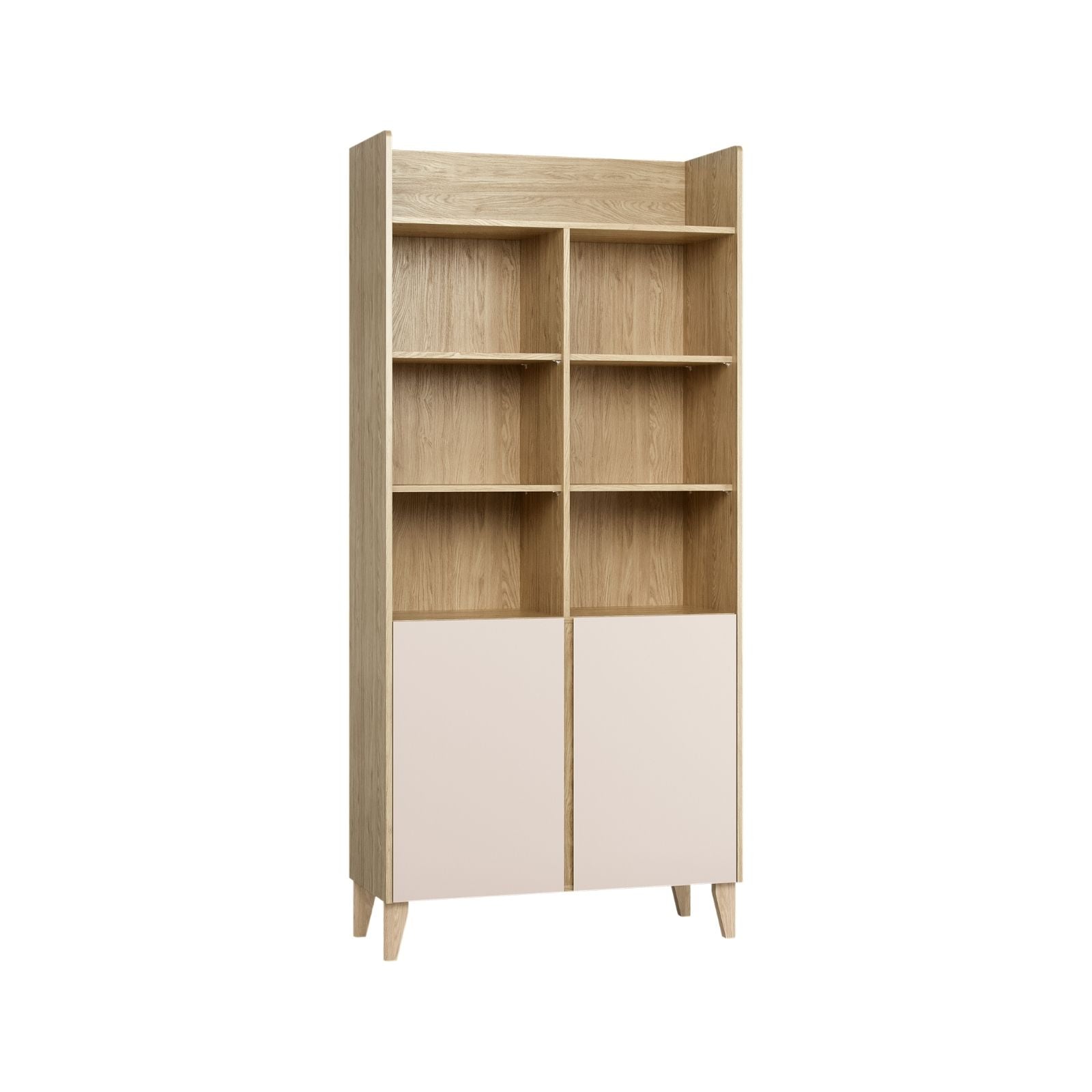 Wide Bookcase Oak & Sand Beige - Muve Young VOX