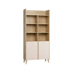 Wide Bookcase Oak & Sand Beige - Muve Young VOX