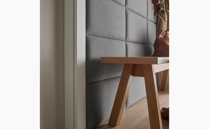 Wide Rectangular Upholstered Panel 30x60 - Grey Wool Soform Wall Panels 3