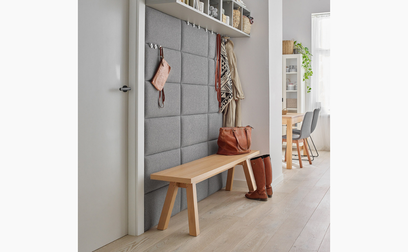 Wide Rectangular Upholstered Panel 30x60 - Grey Wool Soform Wall Panels 6