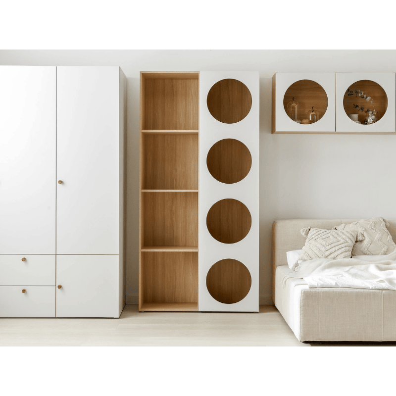 Wide shelf with front door arrangement 6