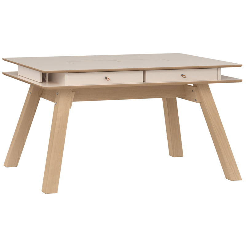 Foldable dining table 4 to 8 seater-Beige