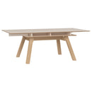 Foldable dining table 4 to 8 seater sand beige color