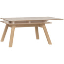 Foldable dining table 4 to 8 seater sand beige color