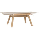 Foldable dining table 4 to 8 seater sand beige color