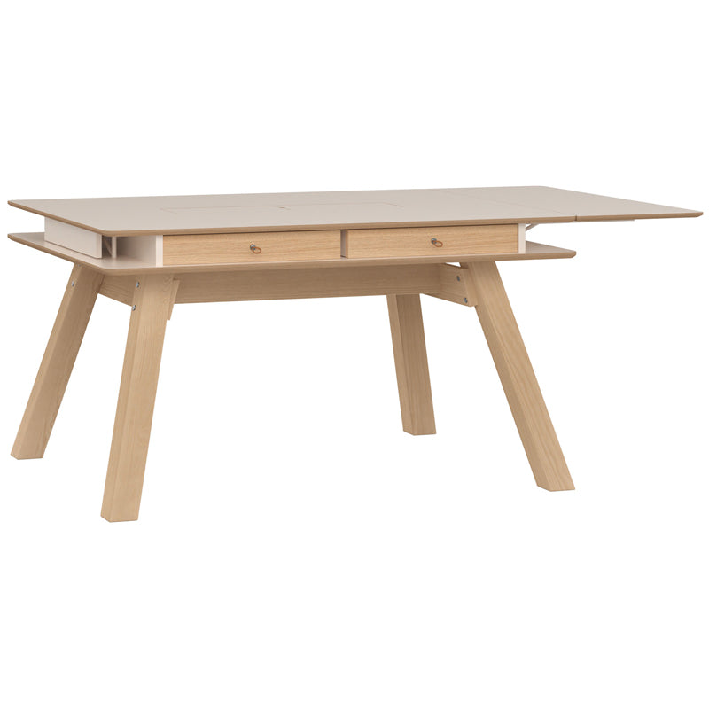 Foldable dining table 4 to 8 seater-Beige