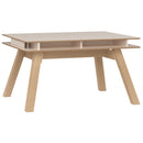 Foldable dining table 4 to 8 seater sand beige color