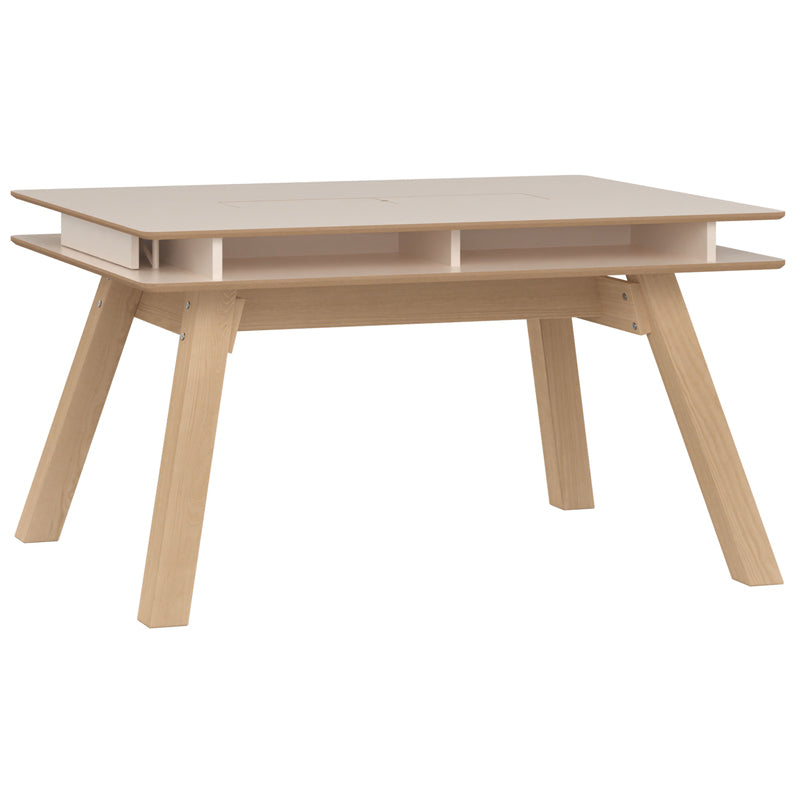 Foldable dining table 4 to 8 seater-Beige