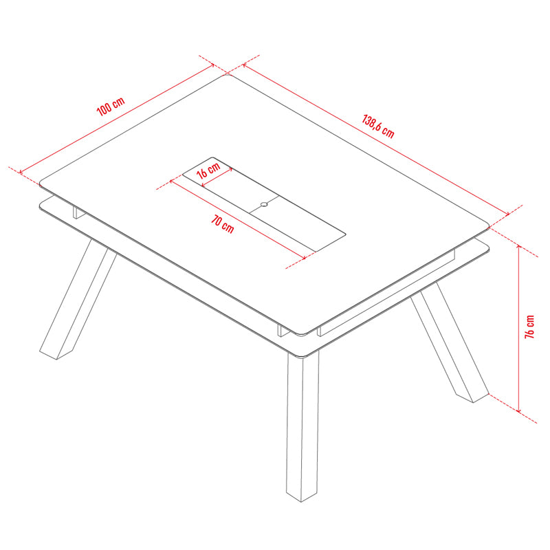 Foldable dining table 4 to 8 seater-Beige