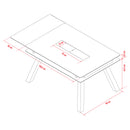 Foldable dining table 4 to 8 seater sand beige color